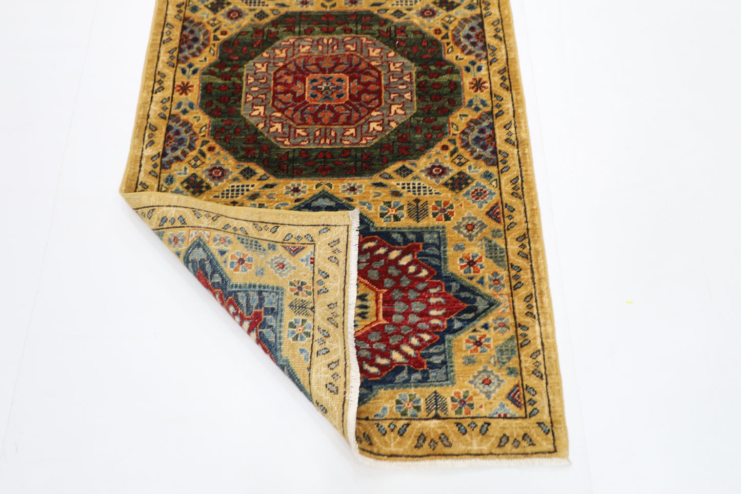 85 x 288 cm | Mamluk Runner Rug Afghan Hand Knotted Veg Dye Wool carpet