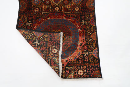 77 x 674 cm | Black Mamluk Runner Rug Afghan Hand Knotted Veg Dye Wool carpet