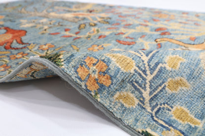 79 x 128 cm | Birds Rug Afghan Hand Knotted Veg Dye Wool carpet