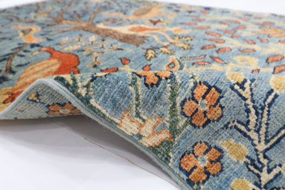82 x 125 cm | Birds Rug Afghan Hand Knotted Veg Dye Wool carpet