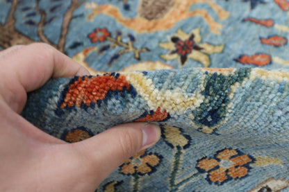 82 x 125 cm | Birds Rug Afghan Hand Knotted Veg Dye Wool carpet