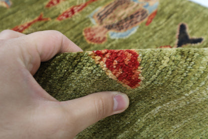 80 x 126 cm | Fish Party Rug Afghan Hand Knotted Veg Dye Wool carpet