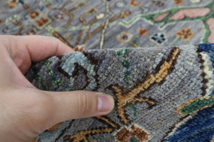 94 x 157 cm | Grey Rug Afghan Hand Knotted Veg Dye Wool carpet