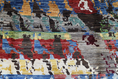 250 x 293 cm | Abstract Afghan Tribal Hand Knotted Carpet