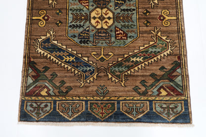 89 x 118 cm | Tribal Rug Afghan Hand Knotted Veg Dye Wool carpet