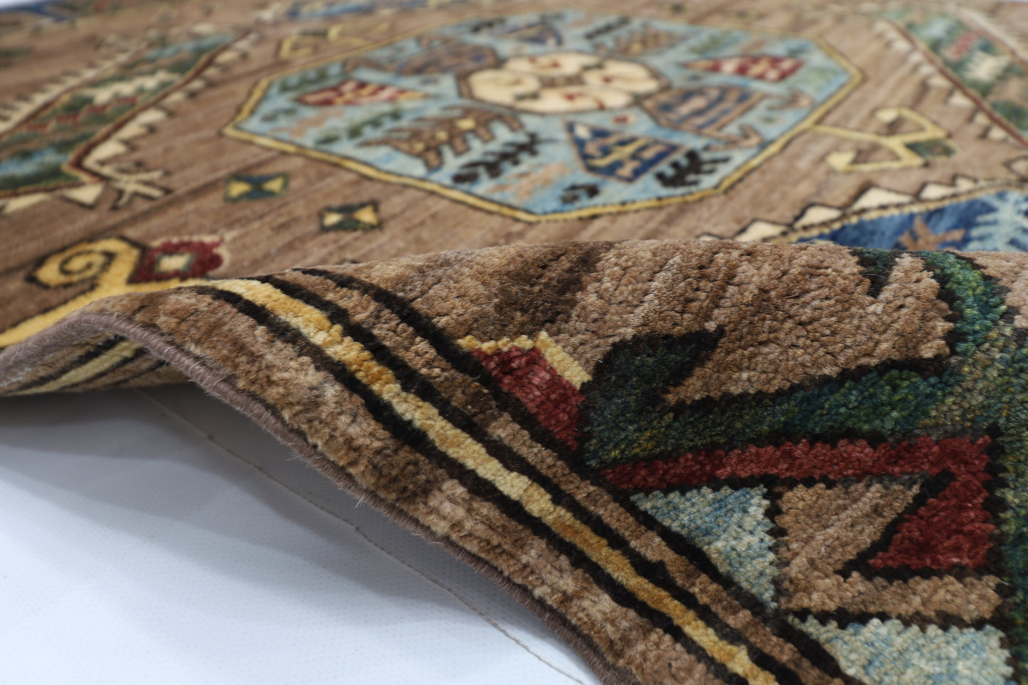 89 x 118 cm | Tribal Rug Afghan Hand Knotted Veg Dye Wool carpet