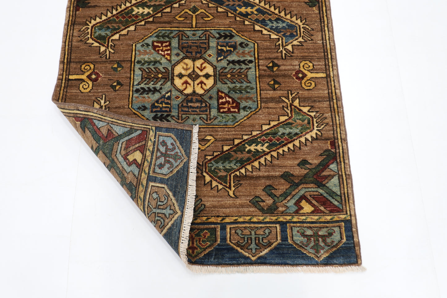 89 x 118 cm | Tribal Rug Afghan Hand Knotted Veg Dye Wool carpet