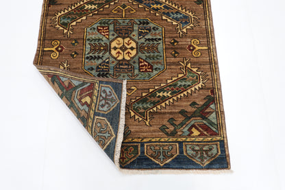 89 x 118 cm | Tribal Rug Afghan Hand Knotted Veg Dye Wool carpet