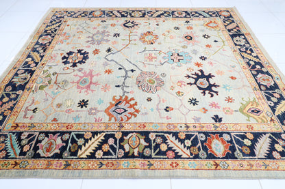 258 x 299 cm | Oushak Afghan Tribal Hand Knotted Carpet