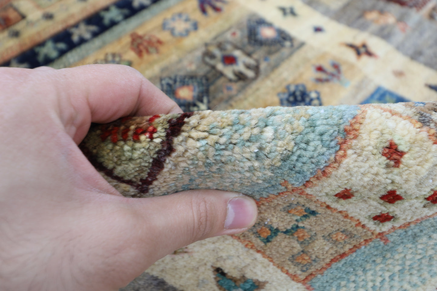 97 x 147 cm | Gabbeh Rug Afghan Hand Knotted Veg Dye Wool carpet