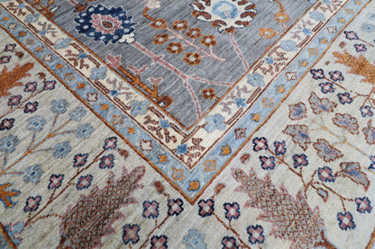303 x 428 cm | Gray Bidjar Afghan Tribal Hand Knotted Wool Carpet
