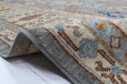303 x 428 cm | Gray Bidjar Afghan Tribal Hand Knotted Wool Carpet