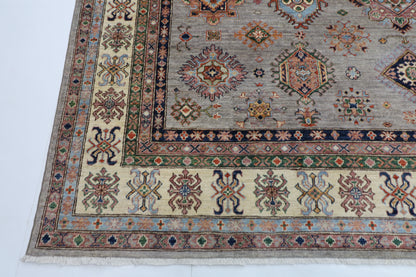 277 x 361 cm | Kazak Afghan Tribal Hand Knotted Wool Carpet