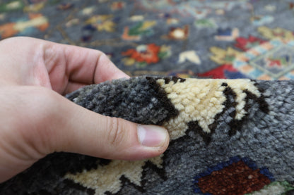 279 x 374 cm | Grey Afghan Tribal Hand Knotted Carpet