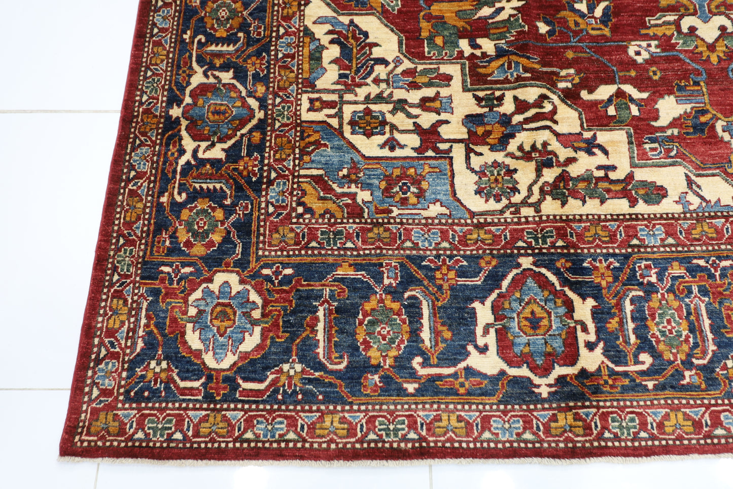272 x 360 cm | Heriz Afghan Tribal Hand Knotted Carpet