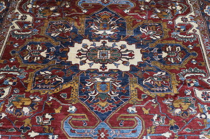 272 x 360 cm | Heriz Afghan Tribal Hand Knotted Carpet