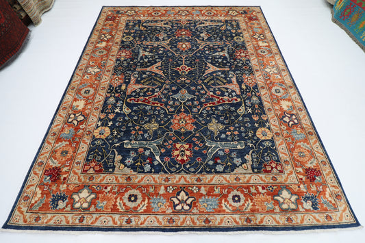 244 x 298 cm | Bidjar Navy Afghan Tribal Hand Knotted Wool Carpet