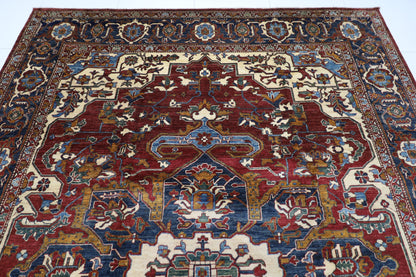 272 x 360 cm | Heriz Afghan Tribal Hand Knotted Carpet