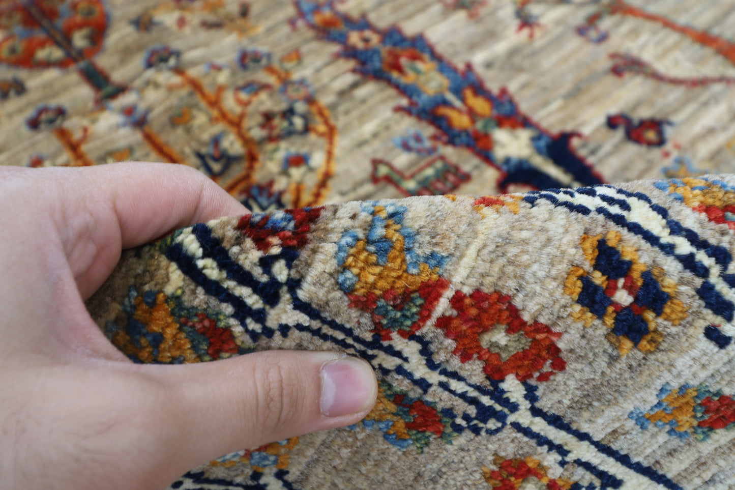 100 x 145 cm | Tree Gabbeh Rug Afghan Hand Knotted Veg Dye Wool carpet