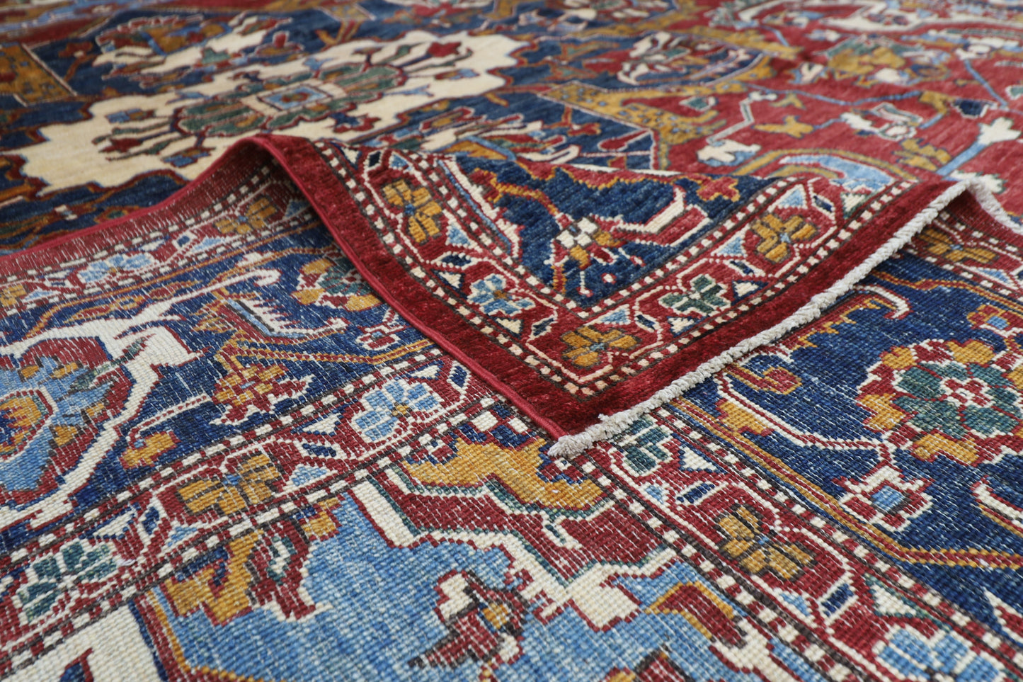 272 x 360 cm | Heriz Afghan Tribal Hand Knotted Carpet