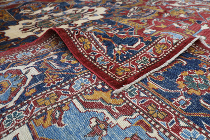272 x 360 cm | Heriz Afghan Tribal Hand Knotted Carpet