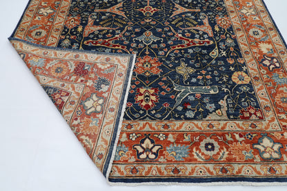 244 x 298 cm | Bidjar Navy Afghan Tribal Hand Knotted Wool Carpet