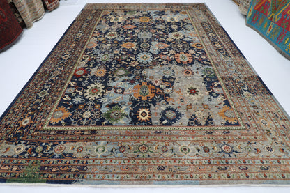 299 x 420 cm | Abstract Bidjar Afghan Tribal Hand Knotted Wool Carpet