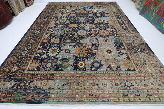 299 x 420 cm | Abstract Bidjar Afghan Tribal Hand Knotted Wool Carpet