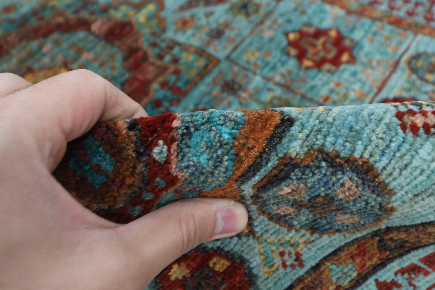 100 x 156 cm | Mamluk Rug Afghan Hand Knotted Veg Dye Wool carpet