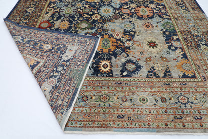 299 x 420 cm | Abstract Bidjar Afghan Tribal Hand Knotted Wool Carpet