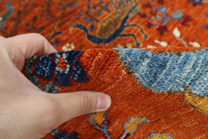 101 x 149 cm | Birds Rug Afghan Hand Knotted Veg Dye Wool carpet