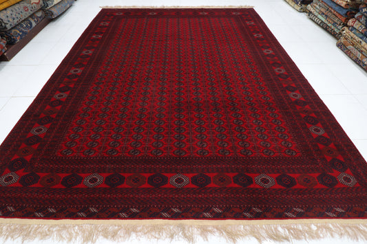 298 x 386 cm | Fine Bokhara Tribal Hand Knotted Carpet