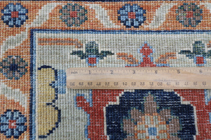 308 x 413 cm | Beige Afghan Tribal Hand Knotted Wool Carpet