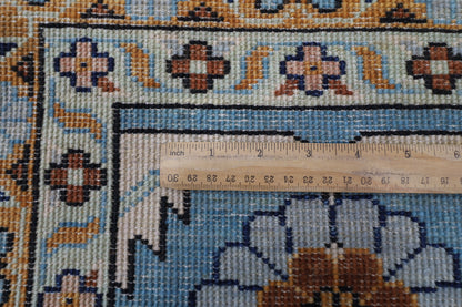 252 x 304 cm | Blueish Grey Afghan Tribal Hand Knotted Wool Carpet