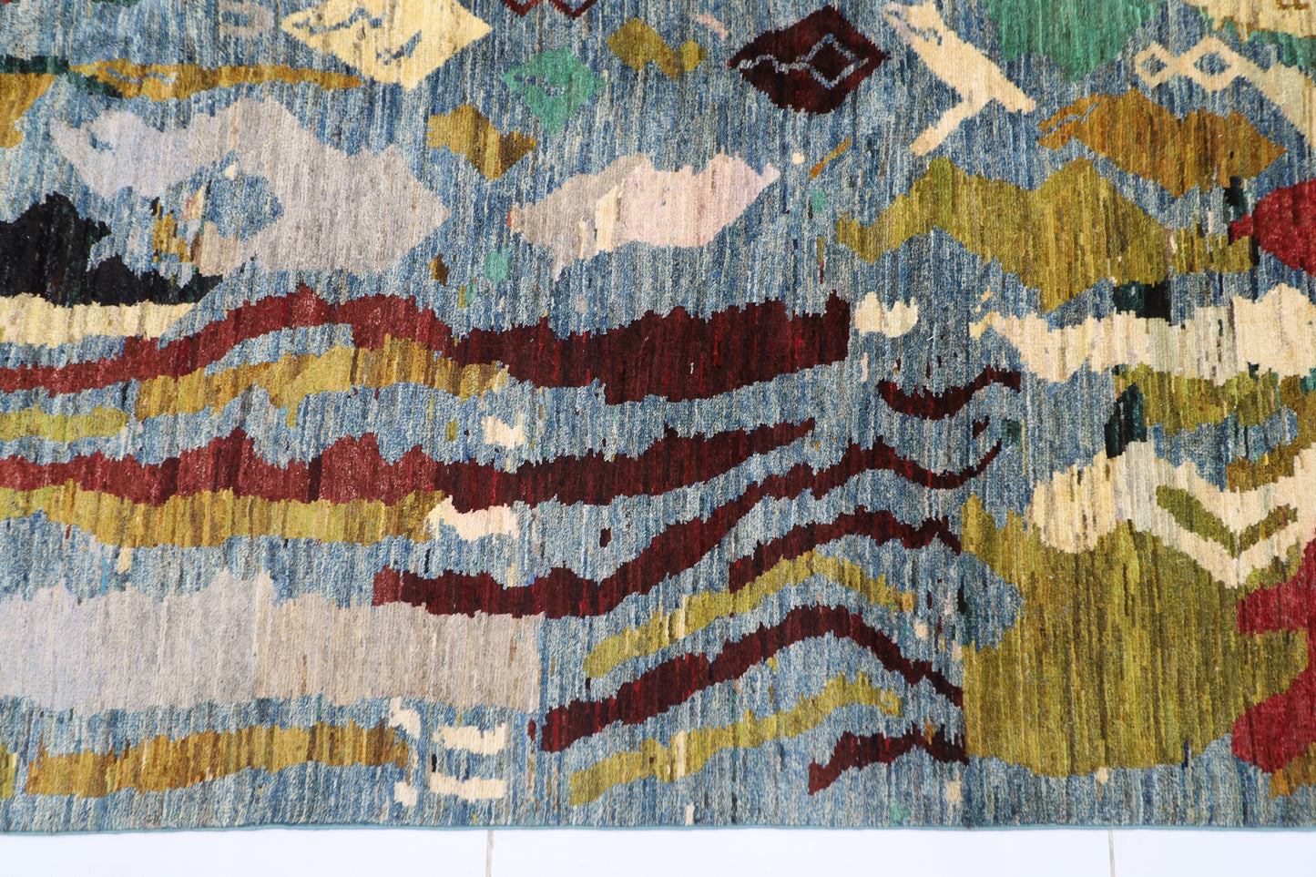252 x 346 cm | Abstract Afghan Hand Knotted Carpet