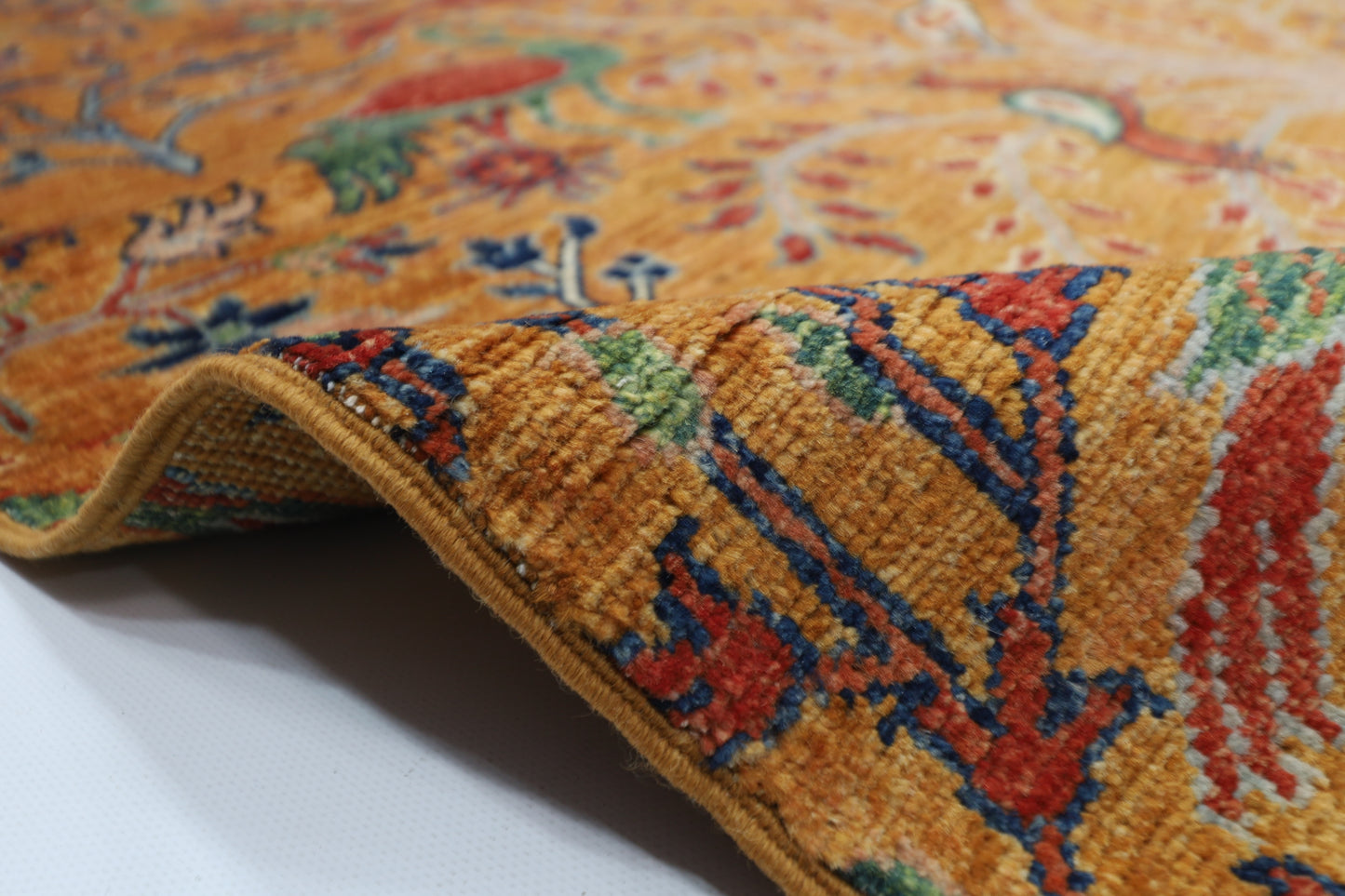 270 x 357 cm | Birds Pictorial Afghan Tribal Hand Knotted Wool Carpet