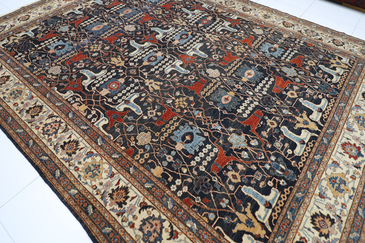 306 x 403 cm | Bidjar Afghan Tribal Hand Knotted Carpet