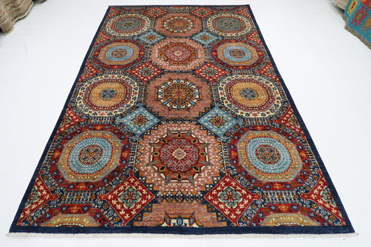200 x 293 cm | Mamluk Afghan Tribal Hand Knotted Wool Carpet