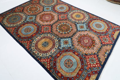 200 x 293 cm | Mamluk Afghan Tribal Hand Knotted Wool Carpet