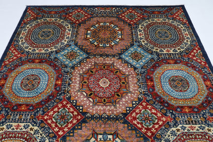 200 x 293 cm | Mamluk Afghan Tribal Hand Knotted Wool Carpet