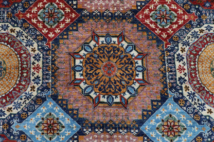 200 x 293 cm | Mamluk Afghan Tribal Hand Knotted Wool Carpet