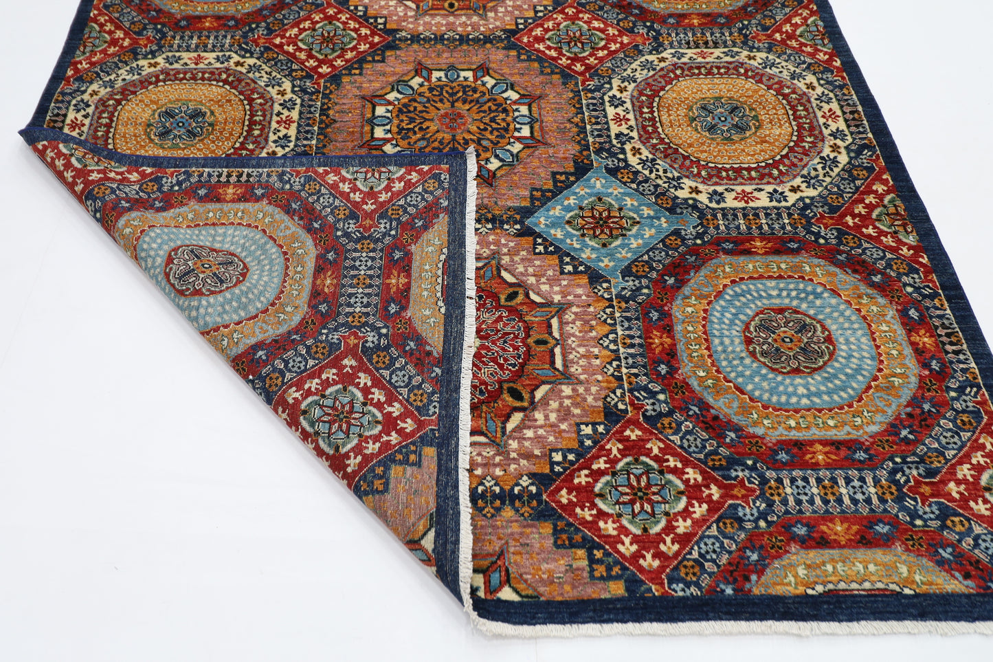 200 x 293 cm | Mamluk Afghan Tribal Hand Knotted Wool Carpet
