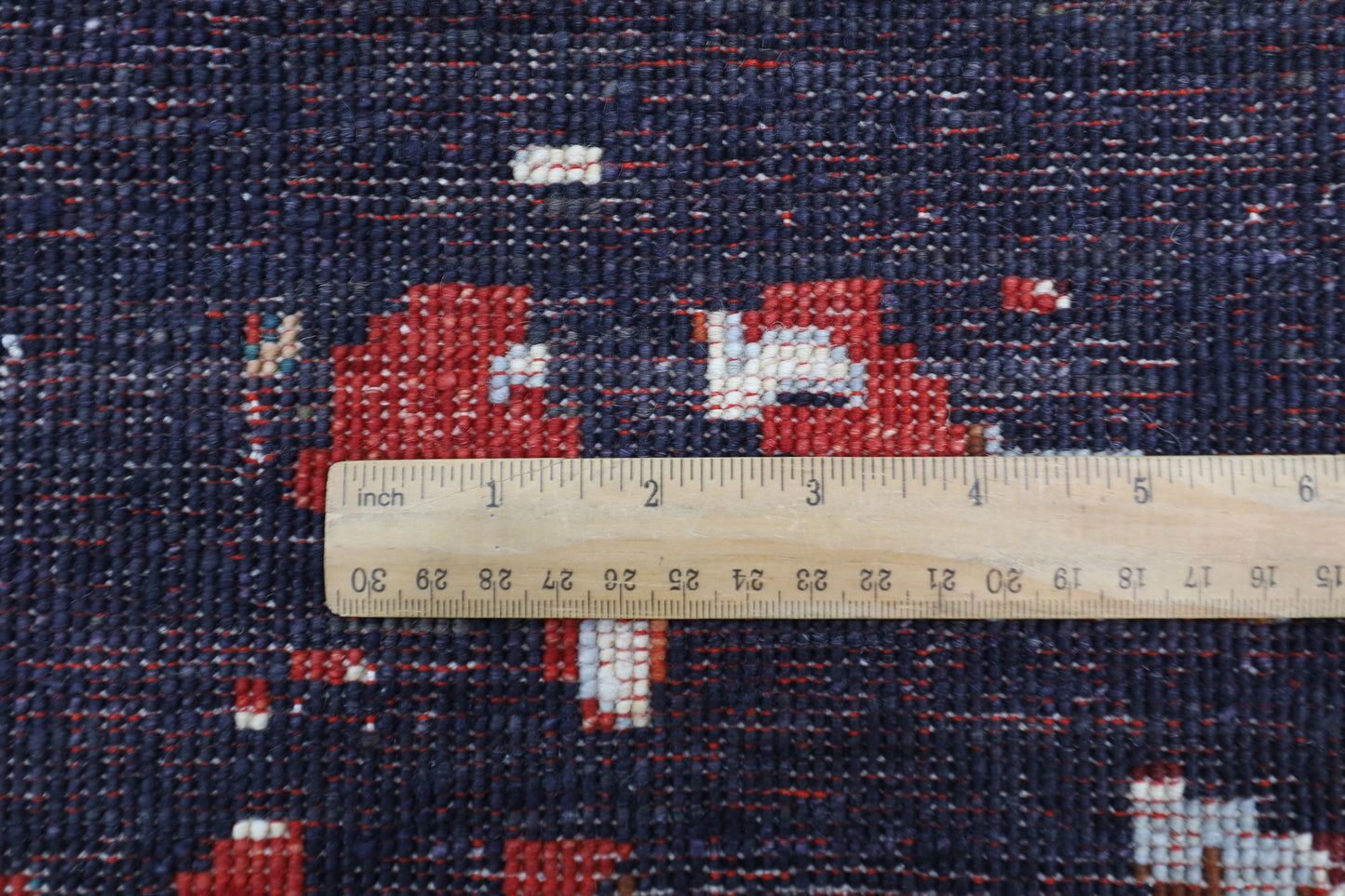 271 x 374 cm | Abstract Navy Afghan Hand Knotted Carpet
