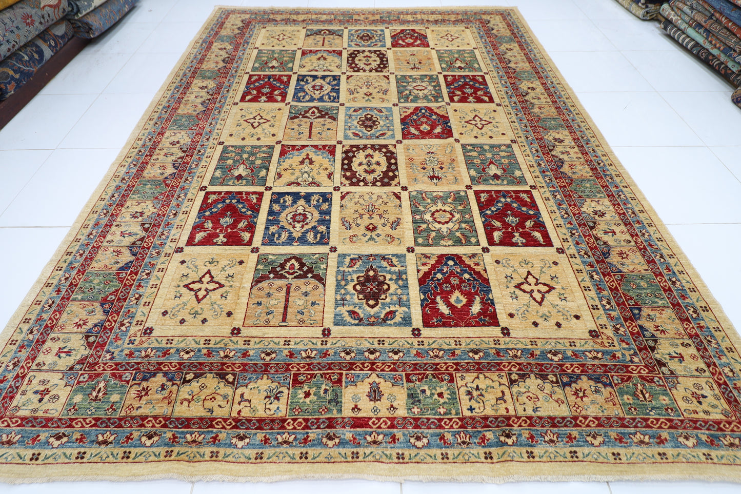 271 x 373 cm | Bakhtiari Afghan Tribal Hand Knotted Carpet