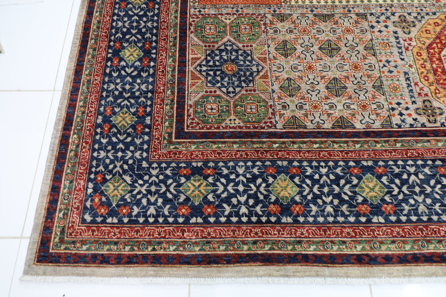 362 x 458 cm | Mamluk Area Rug Afghan Hand Knotted Veg Dye Wool carpet