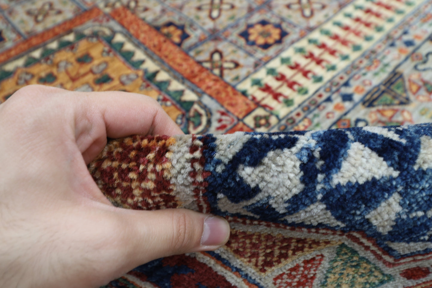 362 x 458 cm | Mamluk Area Rug Afghan Hand Knotted Veg Dye Wool carpet
