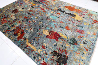 252 x 344 cm | Abstract Afghan Hand Knotted Carpet
