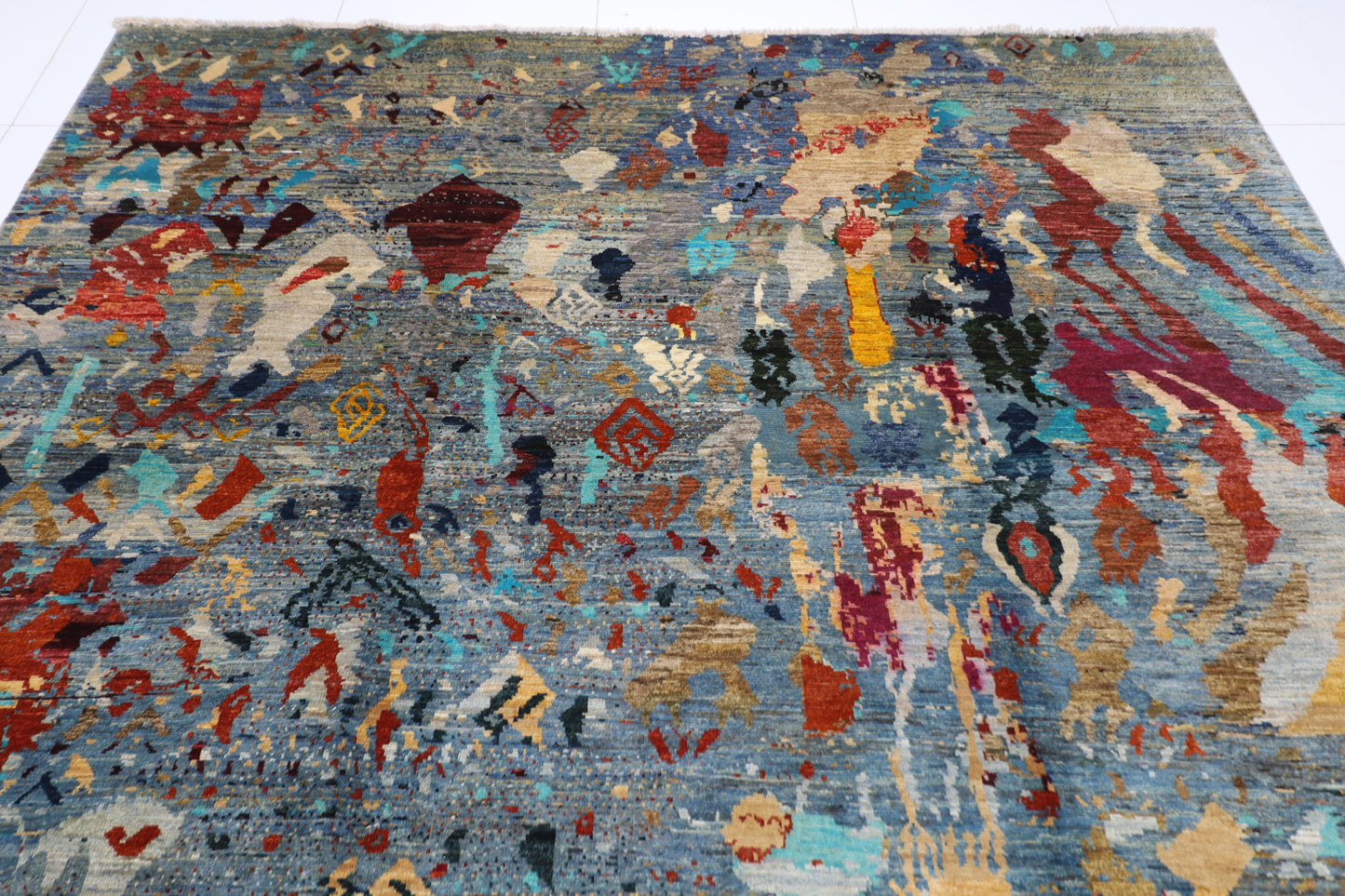 252 x 344 cm | Abstract Afghan Hand Knotted Carpet