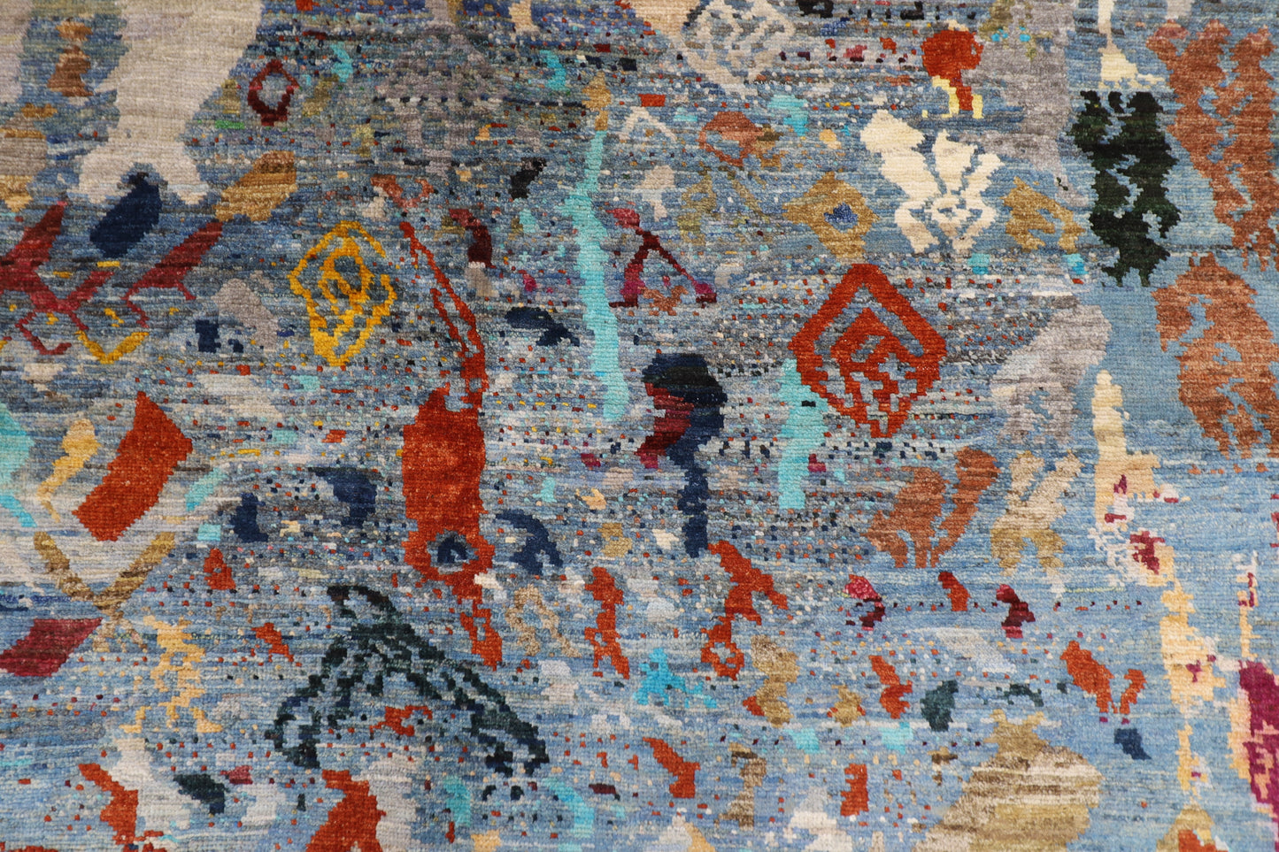 252 x 344 cm | Abstract Afghan Hand Knotted Carpet