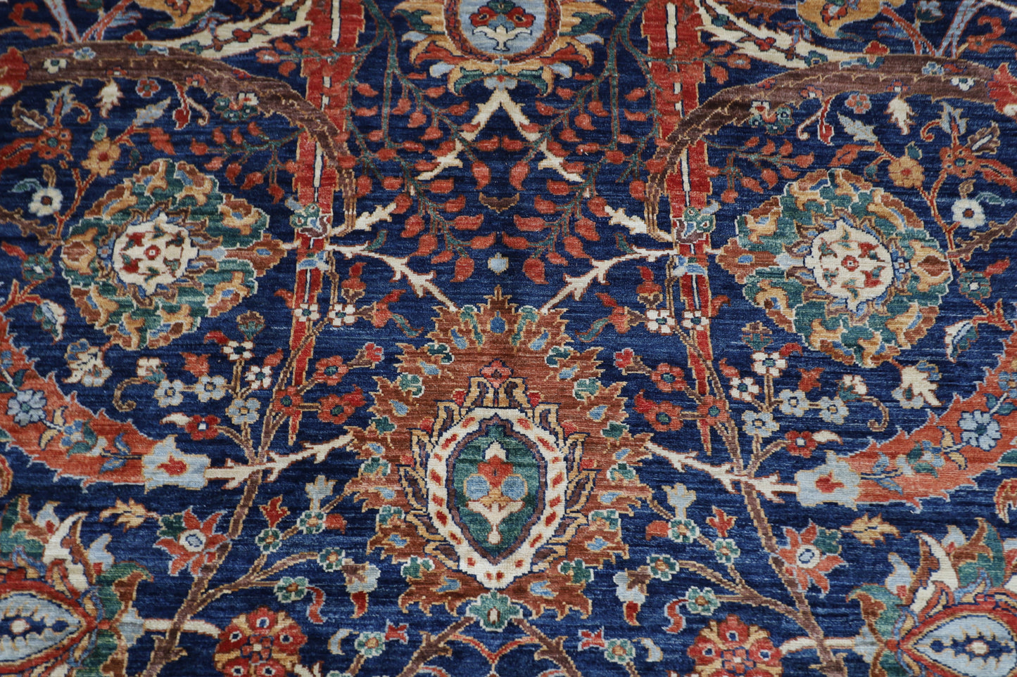 372 x 545 cm | Clark Sickle Leaf Area Rug Afghan Hand Knotted Veg Dye Wool carpet